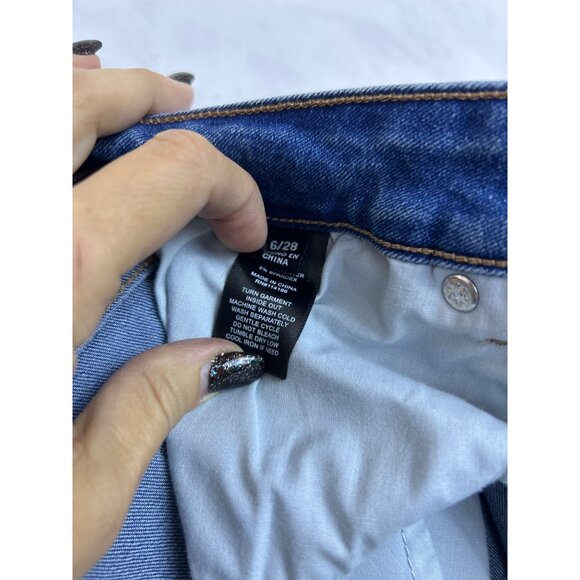 Frye High Waisted Cropped Straight Leg Denim Jeans 5 pocket Women's Size 6/28 - Picture 8 of 11